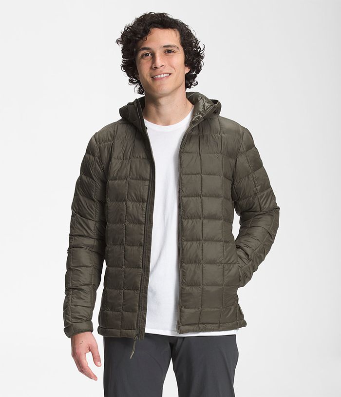 The North Face Puffer Jacket ThermoBall™ Eco Hoodie Dark Green - Mens - Thailand EAMNP-1764